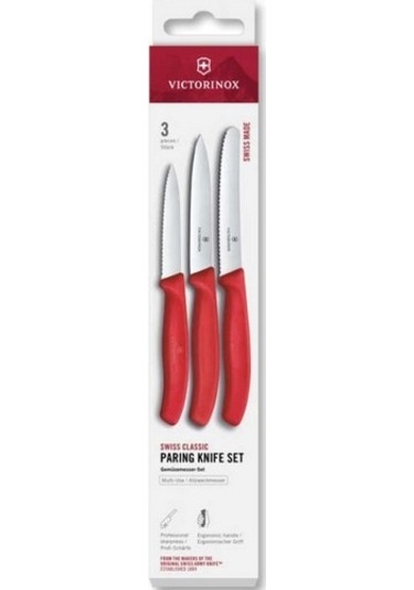 Victorinox 6.7111.34c1 Swiss Classic 3lü Bıçak Set, Kırmızı Renkli