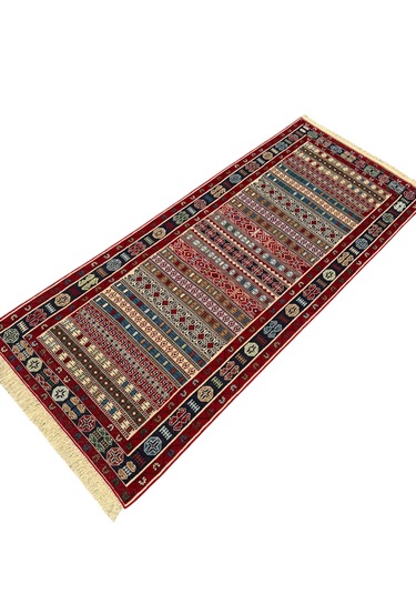 El Dokuma Sıfır İran Sumak Kilimi 84x200 Yün Yolluk