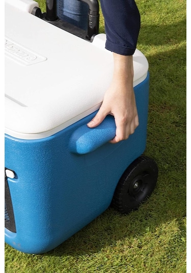 Coleman Poly-lite Wheeled Mesh 50 Qt Tekerlekli Soğutucu Buzluk 47.3 Lt Mavi/beyaz Beyaz - Mavi