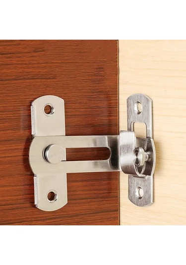 Padalink Stainless Steel 90 Derece Katlanabilir Kilitli Kapı Kancası - 2 Adet Anti-kaçak Filtreli Kilitli Çubuk, Ev Ve Ticari Güvenlik