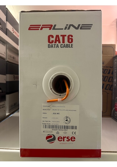 Erse Cat6 U/utp Lszh 4x2x23 Awg 305 Metre Turuncu