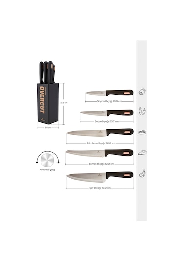 Karaca  Overcut 6 Parça Bıçak Seti