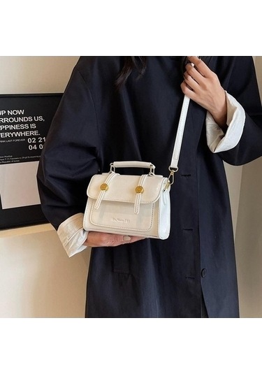Tongxida Yeni Moda Kadın Çapraz Çantalar, Beyaz, Küçük Kare, 2024 Trend, Dokulu, Uygun Fiyatlı Beyaz