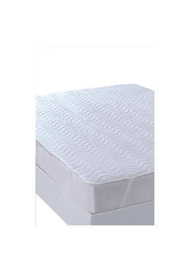 Divanev Kapitoneli Sıvı Geçirmez Alez 220x200 Cm Çift Kişilik Köşe Lastikli Beyaz