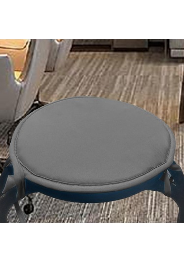 Suntek Yuvarlak Sandalye Yastık Zemin Pouf Mat Pedi Açık-gri-30-cm Açık Gri 30 Cm