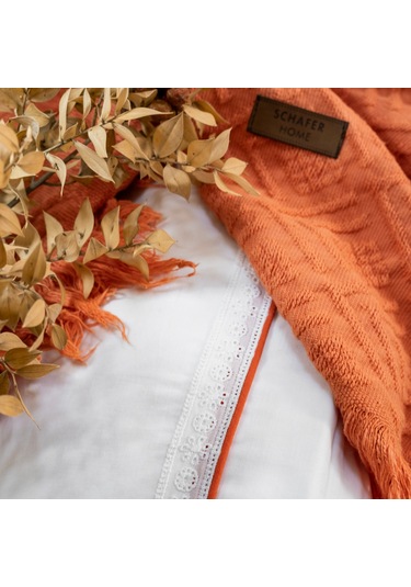 Schafer Home Kylie Yatak Örtüsü Nevresim Seti 7 Parça-kiremit Kiremit