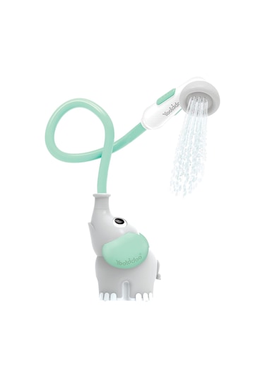 Yookidoo Bebek Banyo Duş Başlığı - Gövde Musluğu Durulama Sistemine Sahip Fil Su Pompası - Yenidoğan Bebekler İçin Yeşil