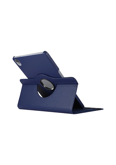 Honor Pad 10 12.1 Inç Kılıf Koruyucu 360 Dönebilen Standlı Pu Deri Tablet Ön Arka Kapak Lacivert