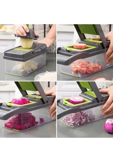 Myinkai 16'sı 1 Arada Çok Fonksiyonlu Sebze Doğrama Kolu Gıda Diğer