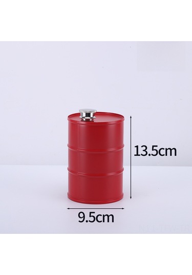 Tenfowee 304 Paslanmaz Çelik Taşınabilir Misket, Kamp İçin Çok Amaçlı Alkol/yağ/su Deposu, Kreatif Retro Tasarım, 750ml Kırmızı Kırmızı