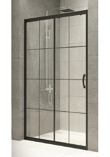 Durul Duşakabin Ön Cephe 5mm Siyah Çizgi H:190 Siyah