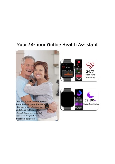 Jeemson 1.85" Ekran Ip67 Su Geçirmez Akıllı Saat (İthalatçı Garantili)