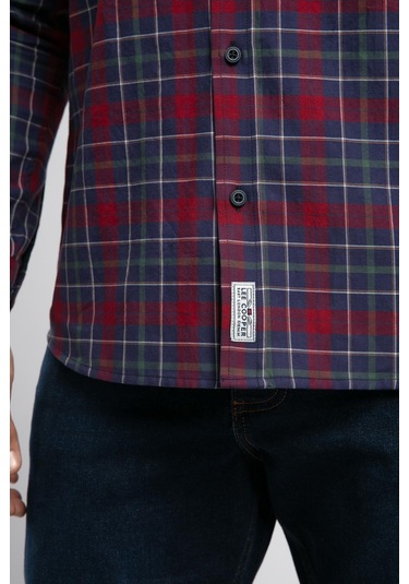 Lee Cooper Erkek Gömlek 261 Lcm 241075 2562 Lacivert-bordo Lacivert-bordo