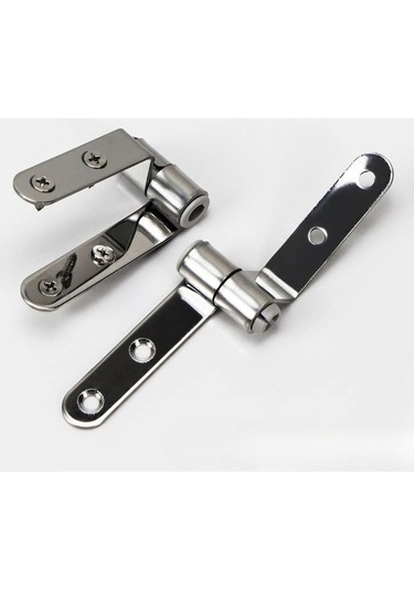 Pazly Suntek Tuvalet Kapağı Menteşe Armatür Seti - Açık Gümüş Renk Gümüş