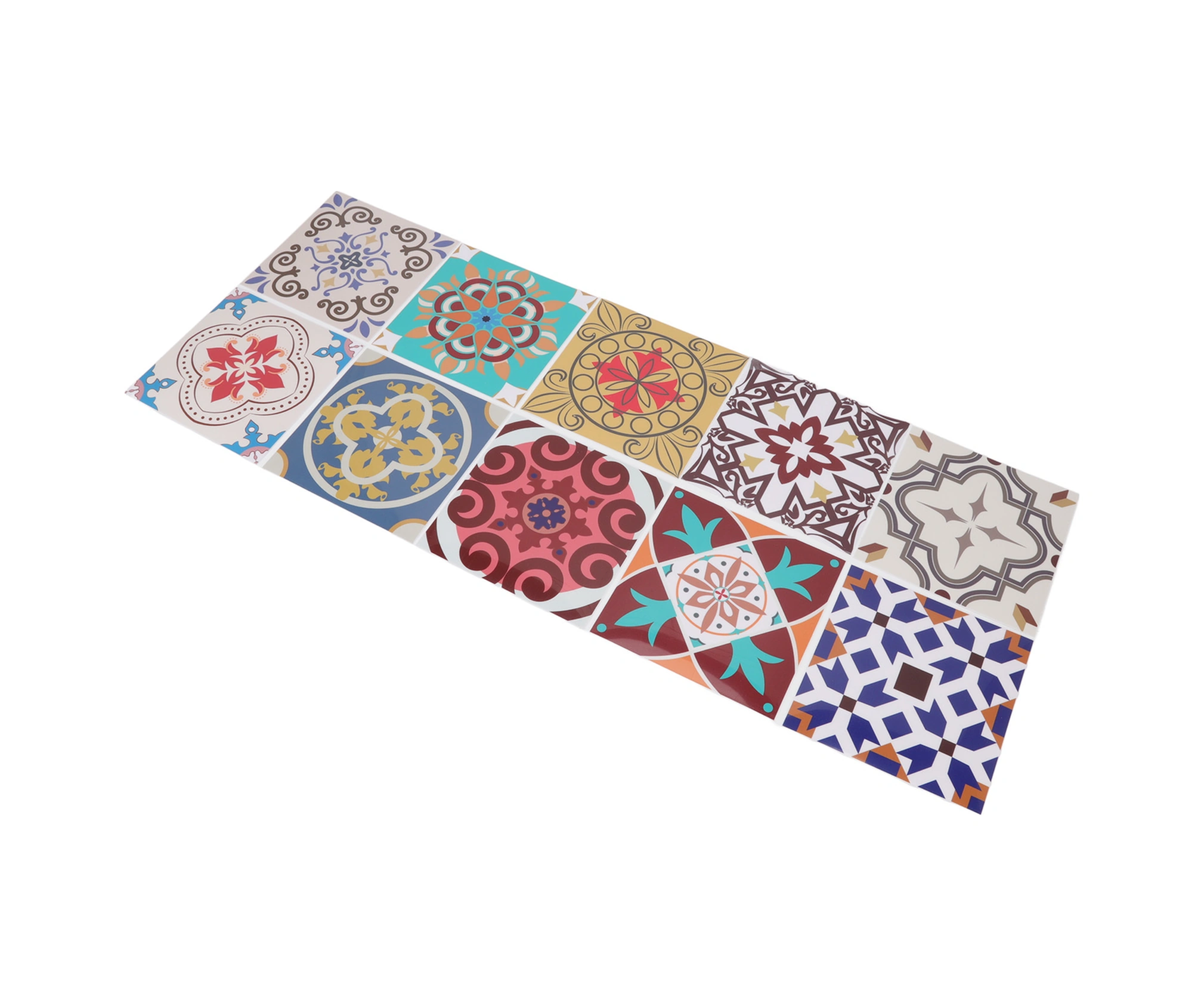 Geeroyoo 10 Adet 15x15cm Pvc Materıalı Suya Dayanıklı Morağ Kurgu Kapı- Duvar- Merdane Stıcker Random Desen Diğer