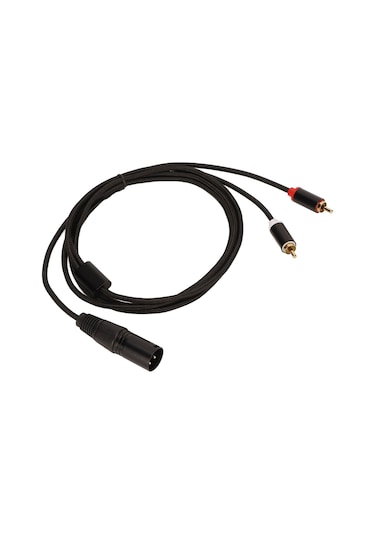 Kangvka Xlr Erkekden 2 Rca Y Bölücü Kablo, Tek Yönlü Ses Dağıtımı, 2m, Ofc İletken, Hi-fi Ses Kalitesi, Mikser/amplye Uyumlu