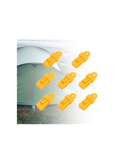 Homyl 8 Adet Branda Klipsleri Askıları Kelepçeleri Sarı Sarı