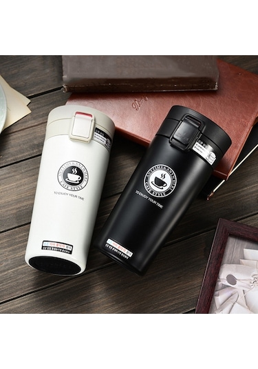 Cbtx Paslanmaz Çelik Termos Bardaklar Yalıtımlı Bardak, Kapasite: 380ml Beyaz