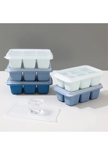 Wezone Yeşil Silikon Buzluk Kalıbı 6 Lü, Yiyecek Grubu, Kapatıcı Kapağı, Sabit Taban, Kolay Çıkarım, Dondurucuda Saklama, Mutfak Aleti Çok Renkli