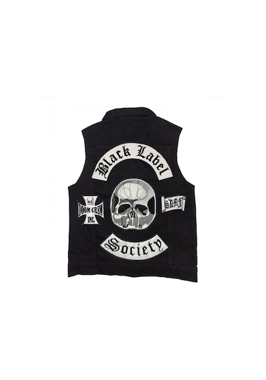 Black Label Society Siyah Kot Yelek Siyah