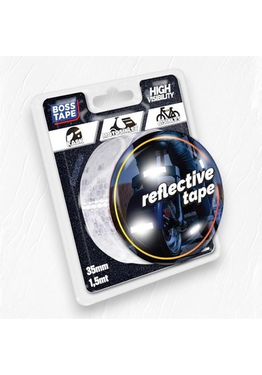 Boss Tape Reflektif Petekli Kedi Gözü Bant 35mm-1,5mt Beyaz