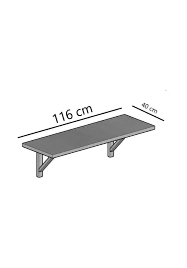 Ahşap Duvara Monte Bar Masası 40cmx116cm