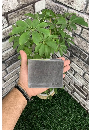 Derije Hakiki Deri Gri Tiguan Crazy Erkek Cüzdanı T1828 Çok Renkli