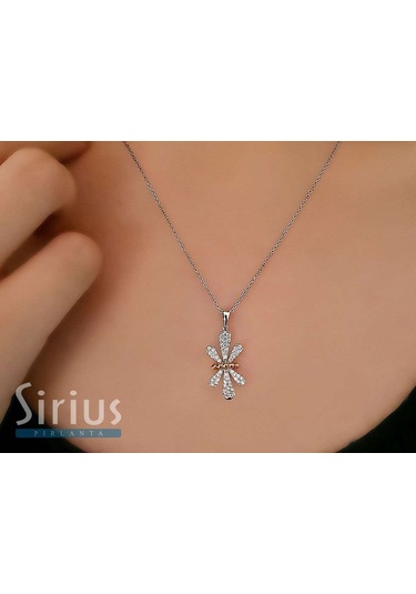 Sirius Pırlanta Taşlı Fiyonk 18K Kolye 0804P0141