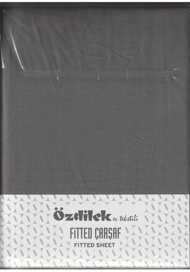 Özdilek Çarşaf Lastikli Yastık Kılıflı Ranforce 100 200 Antrasit Colourıst
