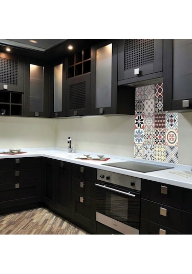 Tink Kendinden Yapışkanlı Patchwork Desenli Pvc Karo Kaplama 20x20 Cm 6'lı Paket