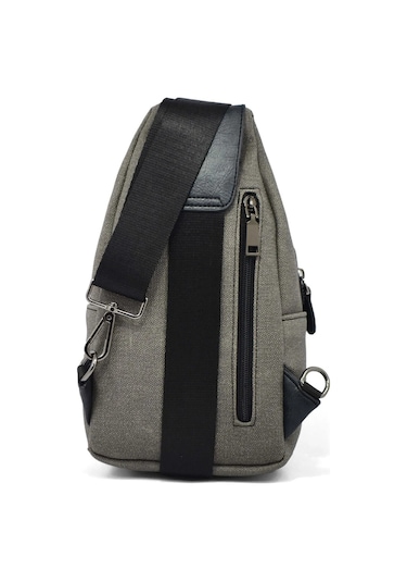 Erkek Antrasit Kanvas Çapraz Askılı Omuz Çantası Antrasit