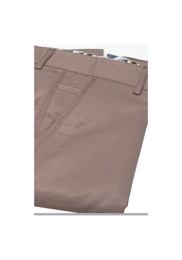 Classics Men Caserta Regular Fit Erkek Armürlü Keten Pantolon - 7635 Bej