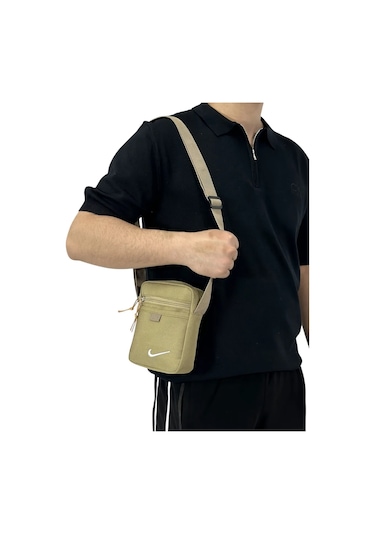 Çapraz Askılı Omuz Çantası Barsetto 390229519 Açık Kahverengi