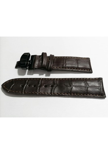 Fado &hertür Saate &uygun Kelebek Toka 24 Mm Koyu Kahve Kordon 197 Siyah Toka Koyu Kahverengi