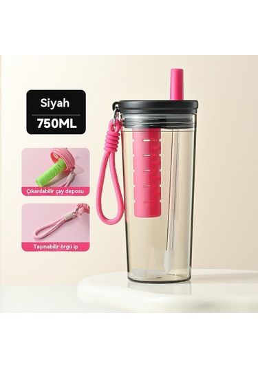 Jian Fan Dışmekan Taşın Değil Hasır Financan Plastik Bardak Büyük Kapasitelçayırma-mavi Mavi