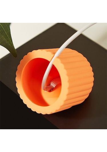 Cbtx iOS Uyumlu Watch Uyumlu Şarj Standı Dalga Doku Silikon Bağlantı Tutucusu Masa Standı Şarj İstasyonu Bağlantı Tutucusu - Mor