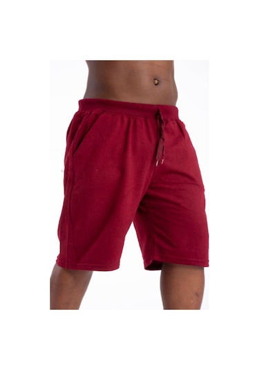 Lukitus Erkek Pamuklu Basic Şort Bordo