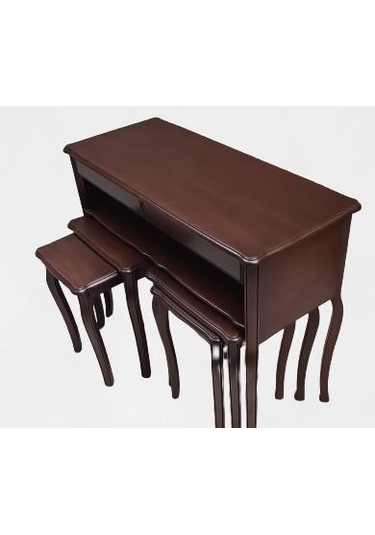 Dresuar-zigon Model  KAYIN Torna İskelet Çift zigon Parlak ceviz  Kutuda sevk El Yapım Ceviz