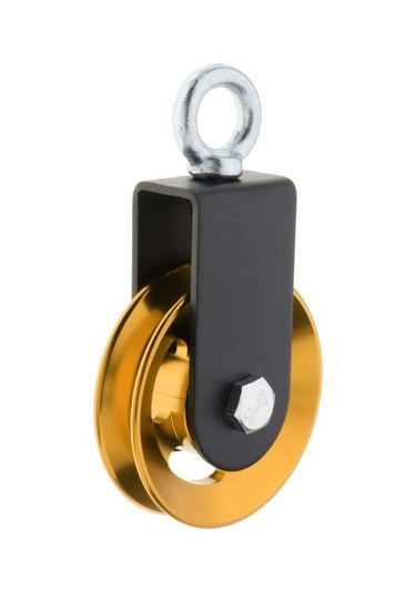 Strade Store Alüminyum Alaşım Rulman Fitness Kasnak Tekerlek Kablosu Gym Ekipmanları Siyah Sarı 222709 Siyah