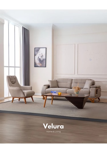 Berra Berjer & Tekli Koltuk - Koyu Krem Koyu Krem