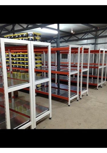 Rafburada Rafburada® 4 Katlı Depo Rafı. 150-300 Kg Taşıma Kapasiteli Hafif