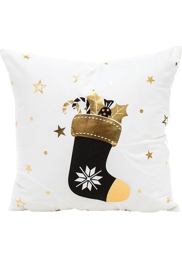 Cartoon Hand-painted Style Christmas Decorative Pillow No.124 Ekru
