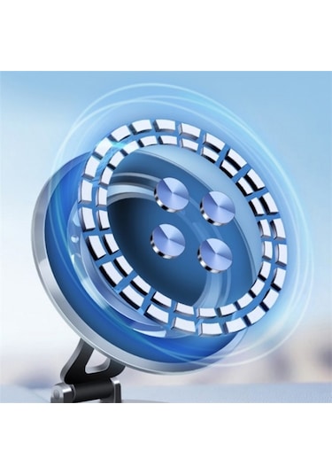 G168 Dönebilen Cep Telefonu Standı Araba Gösterge Paneli Ön Cam Manyetik Telefon Tutucu Gümüş