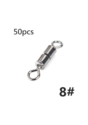 Ftk 50 Adet/grup Döner Bilyalı Rulman Balıkçılık Döner Katı Döner Güvenlik Yapış Halkası Döner Sazan Balıkçılık Aksesuarları 8 -50pcs