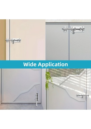 Lumaworld Silvery 11.6in Paslanmaz Çelik Sürgü Kapı Mandalı İç Ve Dış Mekan Kullanımı