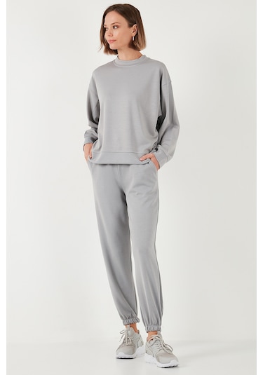 Lela Streç Regular Fit Oysho Kumaş Bayan Eşofman Altı 5865798O Gri Lela Streç Regular Fit Oysho Kumaş Bayan Eşofman Altı 5865798O Gri