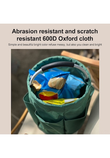 Wezone 6 Cepli Dayanıklı Bahçe Çantası, Katlanabilir Taşınabilir Su Geçirmez Alışveriş Sepeti, 17l Kapasiteli Siyah