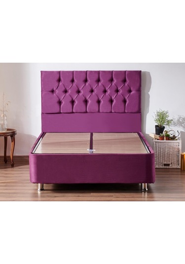 Nironyatak Niron Purple Baza Ve Başlık Seti 120X200 Cm Tek Kişilik Sandıklı
