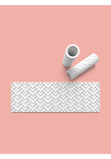 Hamur Seramik Polimer Kil Desen Verici Rulo Silindir 10 Cm Uzunluk 0620-4