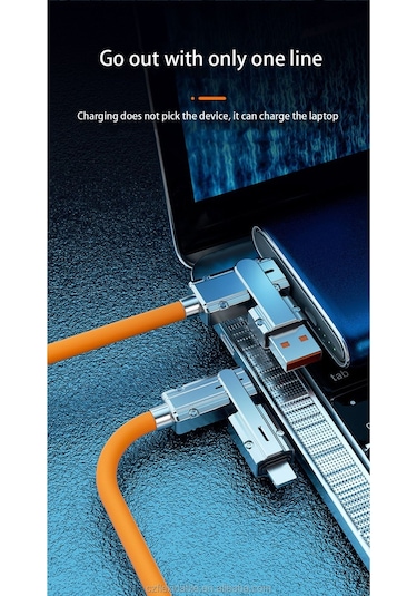 Type-c Type-c Type-c Lightning Usb Type-c Usb Lightning 120w 6a Turbo Hızlı Şarj Ve Data Kablosu Senalstore
